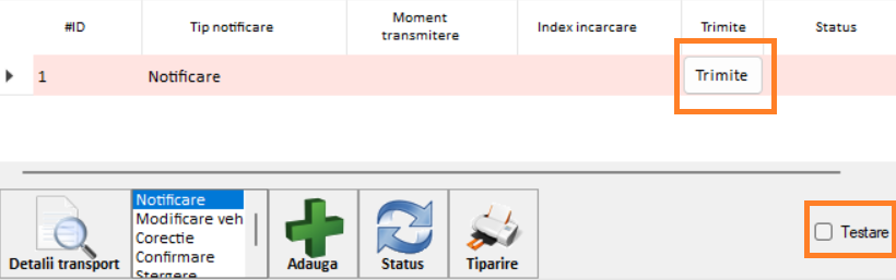 e-Transport notificare