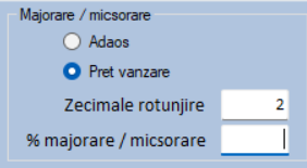 Modificare preturi - majorare / micșorare